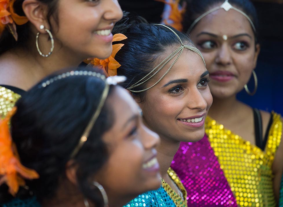 Indian dancers at multicultural festival