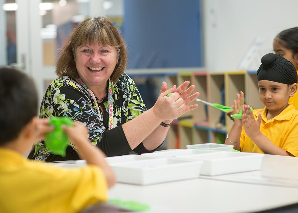 Teacher in classroom
