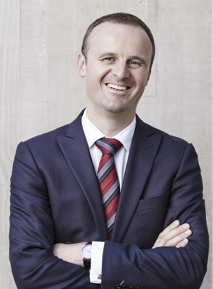 Portrait photo: Andrew Barr MLA, Chief Minister and Treasurer